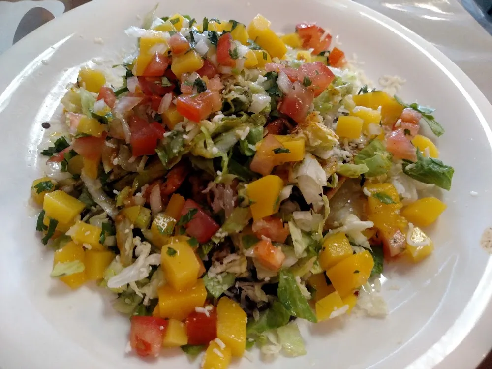 Prawn Tostada with Mango Salsa