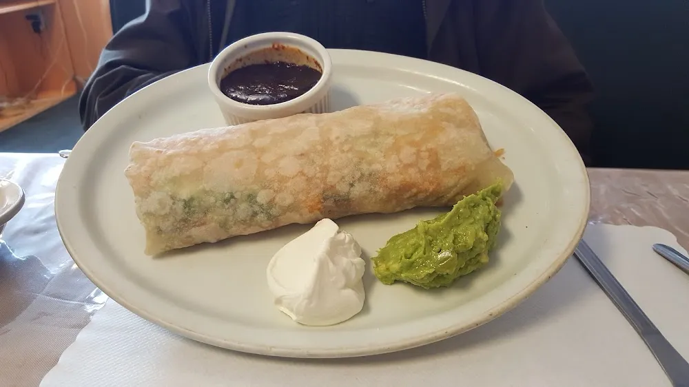 Veg Burrito with Oaxaca's Special Mole Sauce